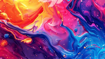 Obraz premium paint art abstract, liquid, flower, wave background