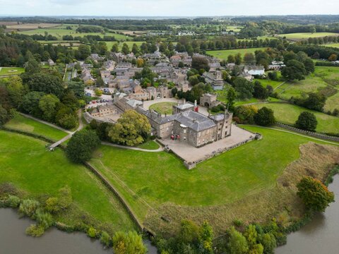 Ripley Castle estate Ripley village near Harrogate North Yorkshire, UK