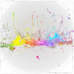 colorful paint splashes Vector Change Background