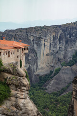 Fototapeta na wymiar Greek monasteries on the top of the mountain, Meteora