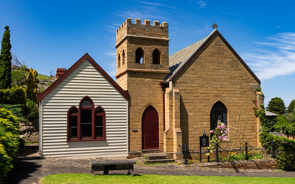 Warrnambool, Victoria, Australia – February 13, 2024: Flagstaff Hill Maritime Museum, St Nicholas Seamens Church