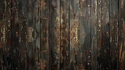Immerse in the detailed texture of dark wood, where every line and pattern on the surface breathes life into the old, retro planks - obrazy, fototapety, plakaty