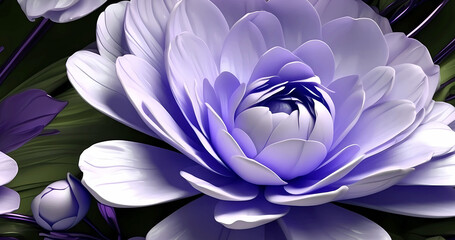 Beautiful abstract 3d elegant close up flowers background