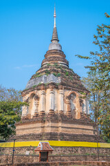 Fototapeta premium Buddhist temple, Asian culture, Chingmai, Thailand, architecture of Asia