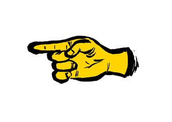 手書きハンドサイン指さし2