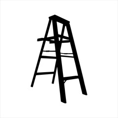 Ladder silhouette vector icon illustration