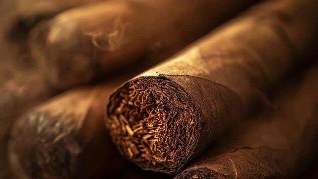 Craftsmanship Captured: Cuban Cigar. Generative ai