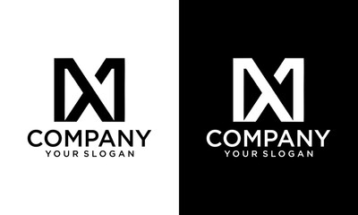 Initial MX Letter Logo Design Monogram Icon Vector Template.VX logo rounded