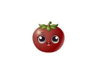 Vector illustration of a cartoon tomato with a smile
