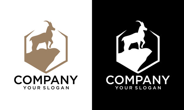 Goat logo vector design. Creative Goat Head logo design, modern company logo