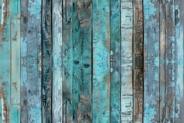 Vintage Blue Wooden Planks Texture - obrazy, fototapety, plakaty