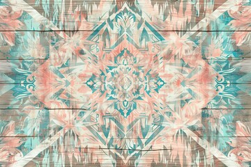 Abstract Floral Symmetry on Textured Background