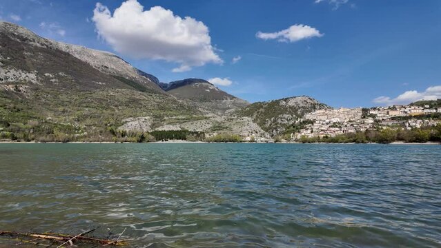 Scenic view in the village of Barrea, province of L'Aquila in the Abruzzo region of Italy.