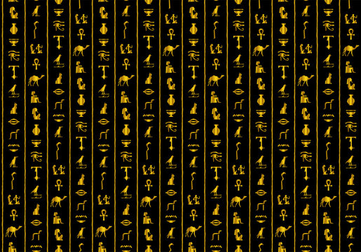 Egypt history pattern. Ra and anubis background.	