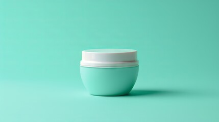 Mint Green Jar with White Lid