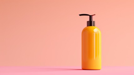 Cosmetic  skin care  single product over peach color  background