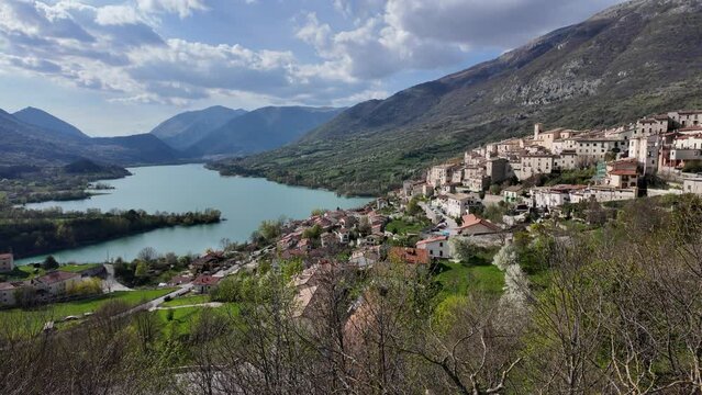 Scenic view in the village of Barrea, province of L'Aquila in the Abruzzo region of Italy.