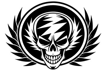 grateful dead  silhouette vector design white background