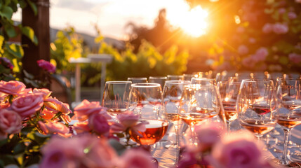 Winetasting event held outside