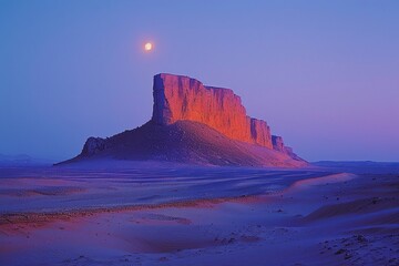 Beautiful Desert Landscape, sandstone riddle, ancient enigma of the desert, intimate question, evening sands, timeless challenge