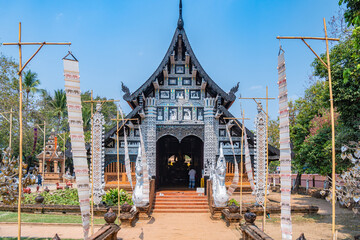 Buddhist temple, Asian culture, Chingmai, Thailand, architecture of Asia
