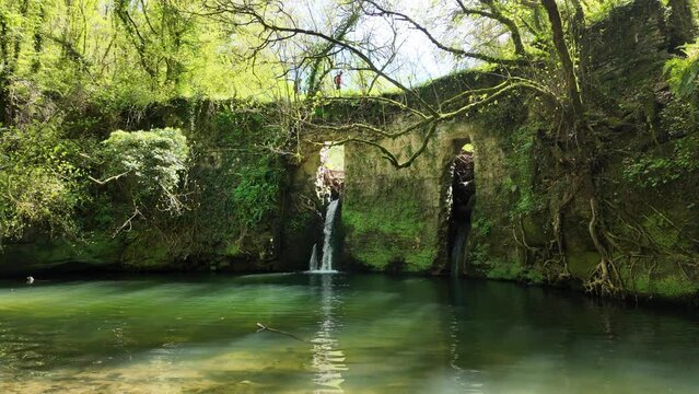 Scenic hiking trail "Gole del Biedano", near the villages of Barbarano Romano and Blera. Province of Viterbo, Lazio, Italy.