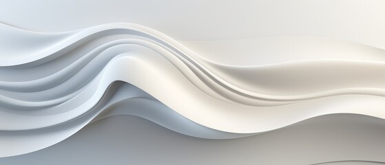 Serene energy waves in a soft, flowing 3D minimal design