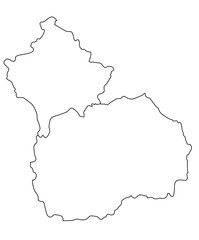 Obraz premium Outline of the map of Republic of Kosovo, Macedonia