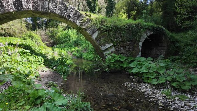 Scenic hiking trail "Gole del Biedano", near the villages of Barbarano Romano and Blera. Province of Viterbo, Lazio, Italy.
