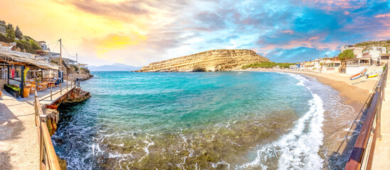 Matala, Insel Kreta, Griechenland  - obrazy, fototapety, plakaty
