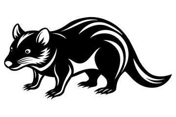 Isolated Tasmanian Devil Vector Logo on White Background