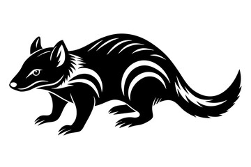 Isolated Tasmanian Devil Vector Logo on White Background