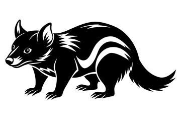 Isolated Tasmanian Devil Vector Logo on White Background