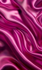 Obraz premium A rich fuchsia silk fabric elegantly draped, capturing the eye with its luminous sheen and fluid texture.