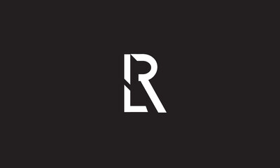 LR, RL, R , L Abstract Letters Logo Monogram	 - obrazy, fototapety, plakaty