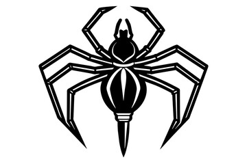 Spider-Shaped Pen Nib Icon, Front View