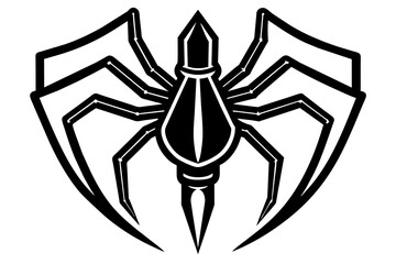 Spider-Shaped Pen Nib Icon, Front View