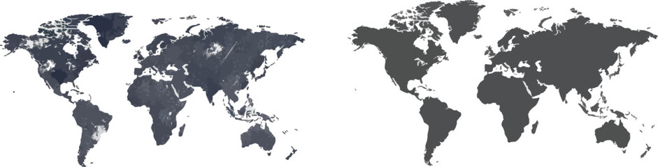 World gray maps