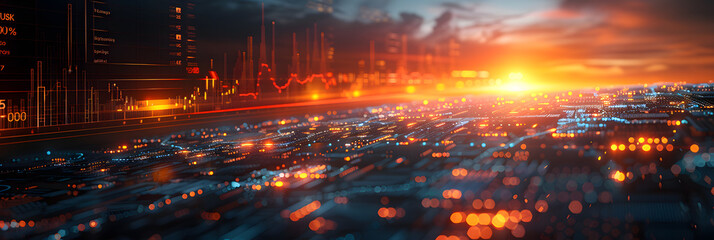 Fototapeta premium Revolutionary Digital Chart Illustrating Business Performance and Growth