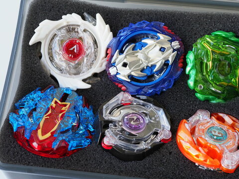 children's toy spinning top Beyblade set in a box