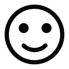 Happy smiley face. Smile Icon in trendy flat style isolated on white background. Happy face, smiley face icons. Funny emoticons faces with facial expressions.