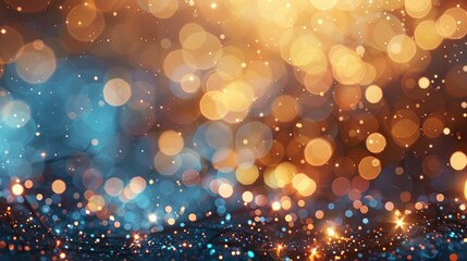 Bokeh background of festive lights for New Year s and Christmas celebration