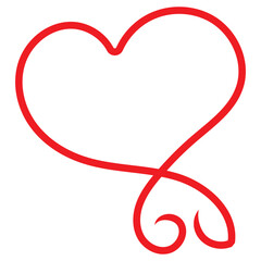 Doodle heart .  isolated on white background. vector illustration. EPS 10/AI