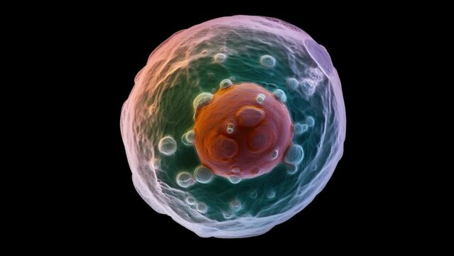 Human egg fertilization sperm, macro cell research, microbiology of reproduction. AI generated.