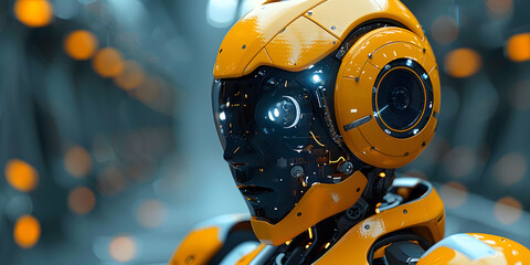 Grey High-Tech Environment for Advanced Artificial Intelligence Robots - Business Technology