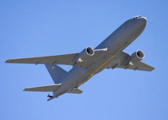 KC-46 Pegasus  tanker aircraft with boom extended © ranchorunner