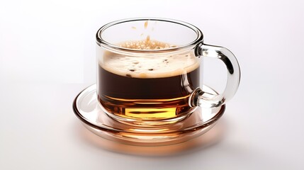 Vector illustration of a beer glass on a saucer, perfect for design projects.