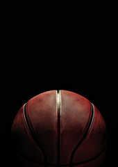 Basketball against a black background