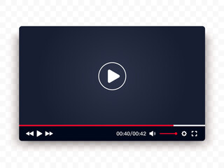 Video player template for website and mobile apps.mobile applications vector illustration