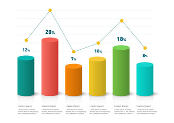 Business infographic bar chart.report, presentation, Data, Milestone, and Infographic.